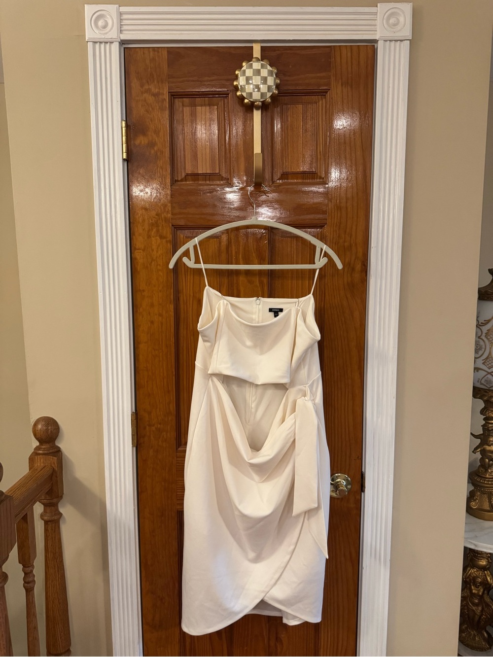 Express White Strapless Cutout Midi Dress | XL | NWOT | Bachelorette & Bridal